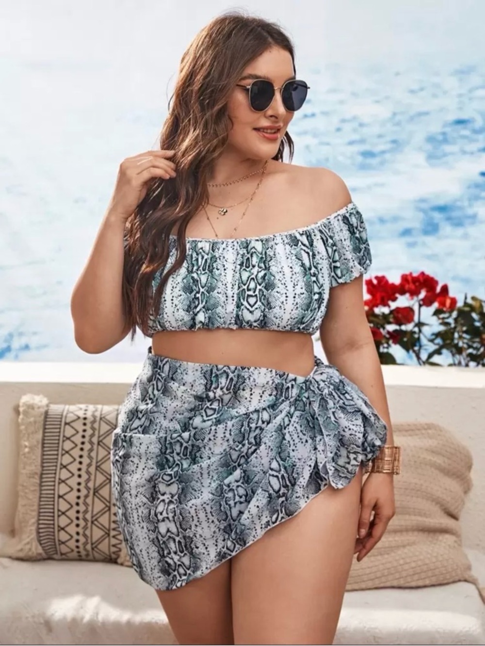 3 Piece Bathing Suit Set 2XL New